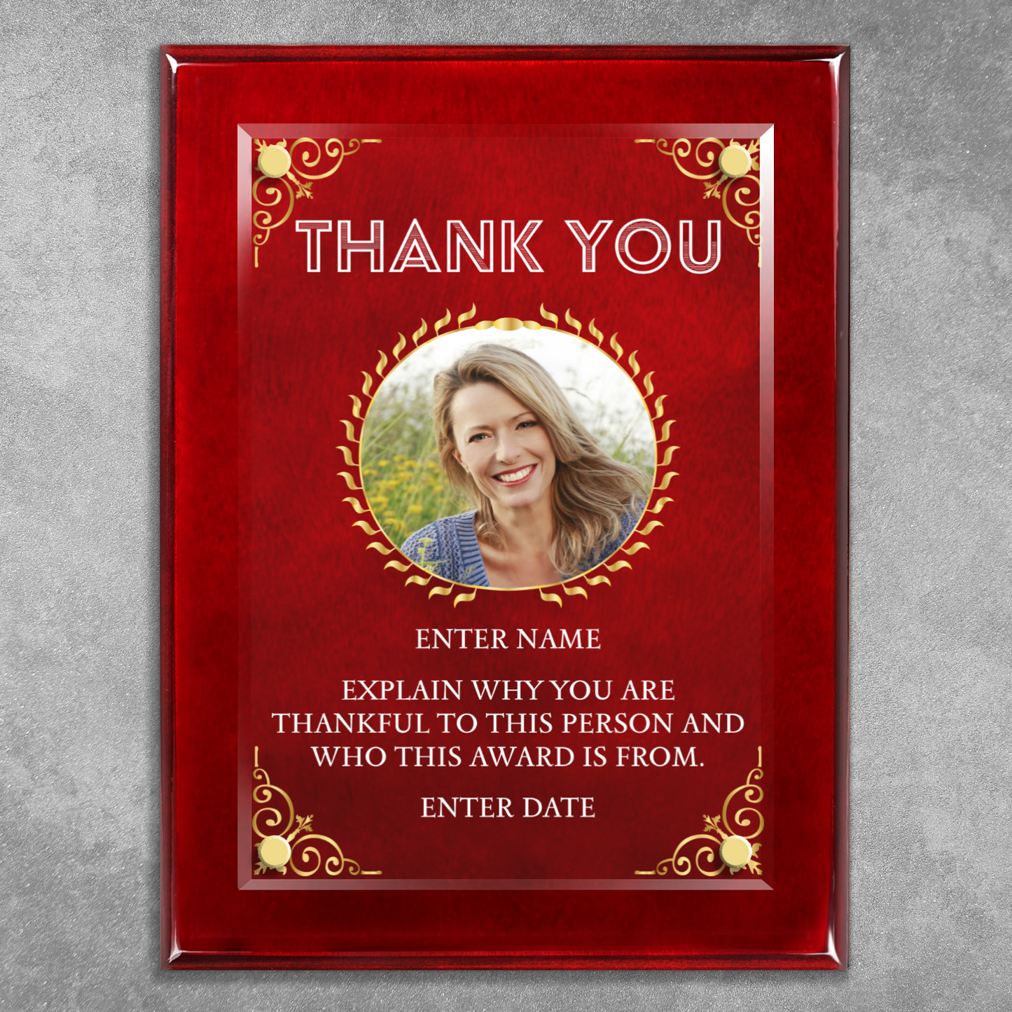 9" x 12" Thank You Award 4