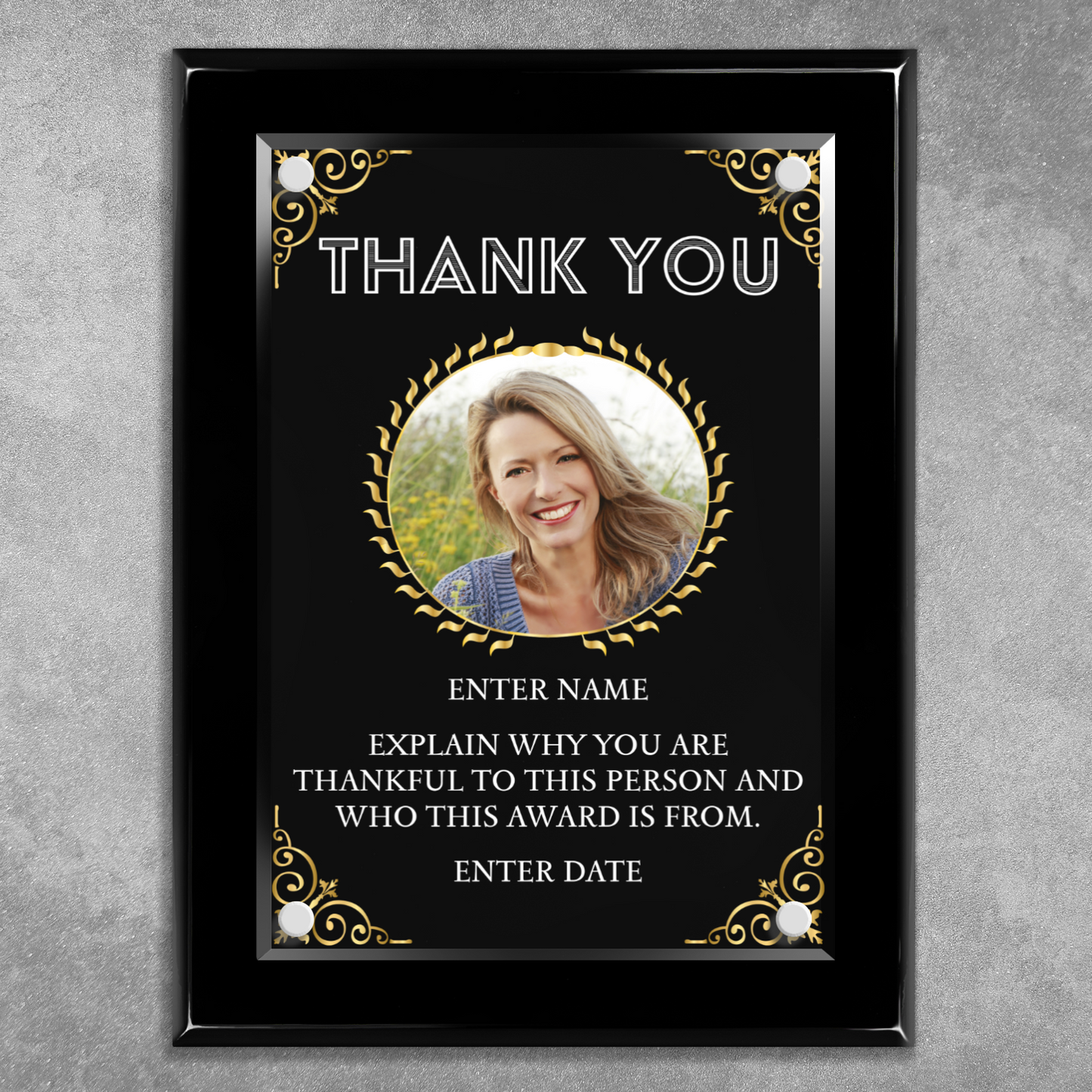 9" x 12" Thank You Award 4