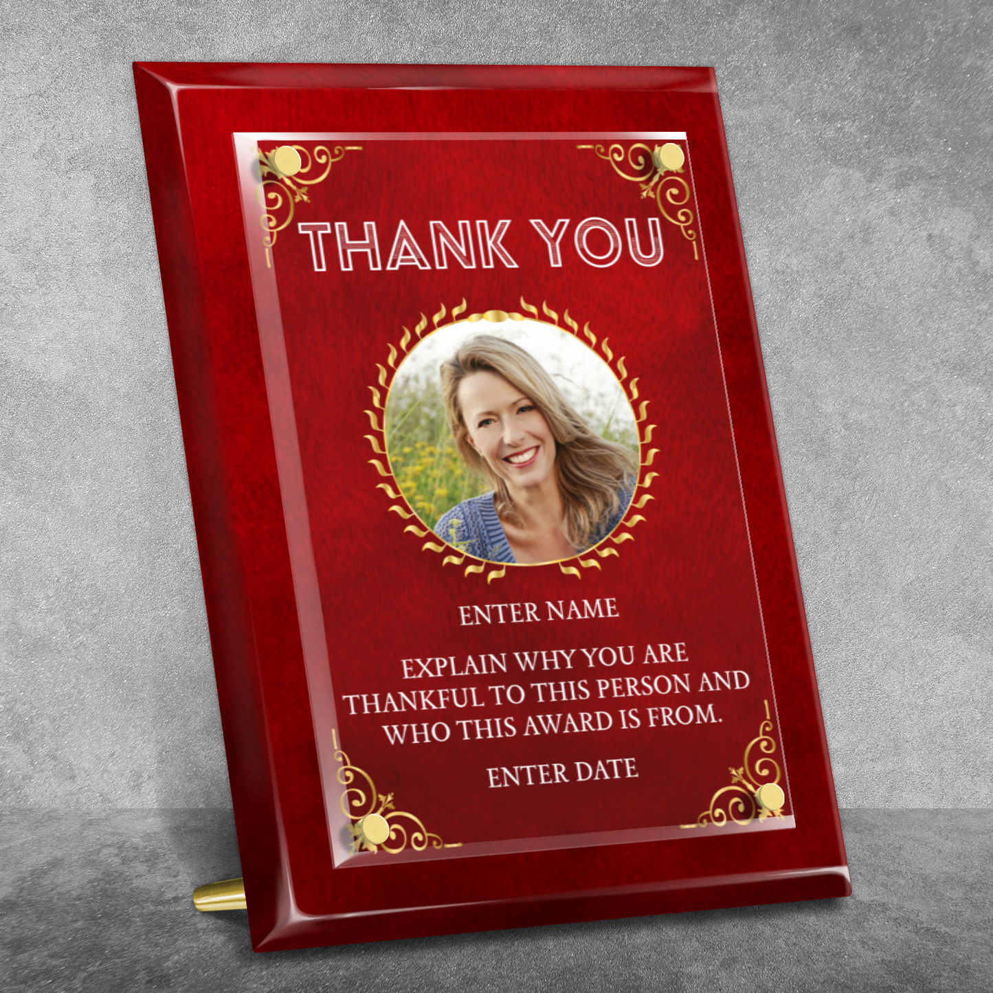 9" x 12" Thank You Award 4