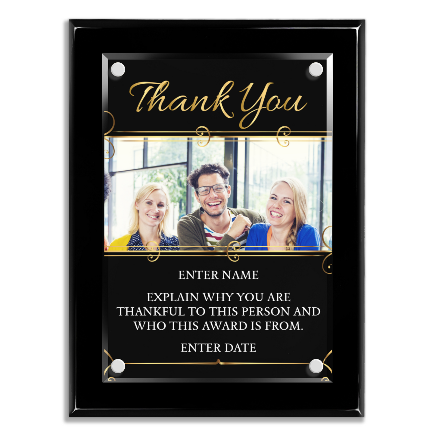 9" x 12" Thank You Award 6