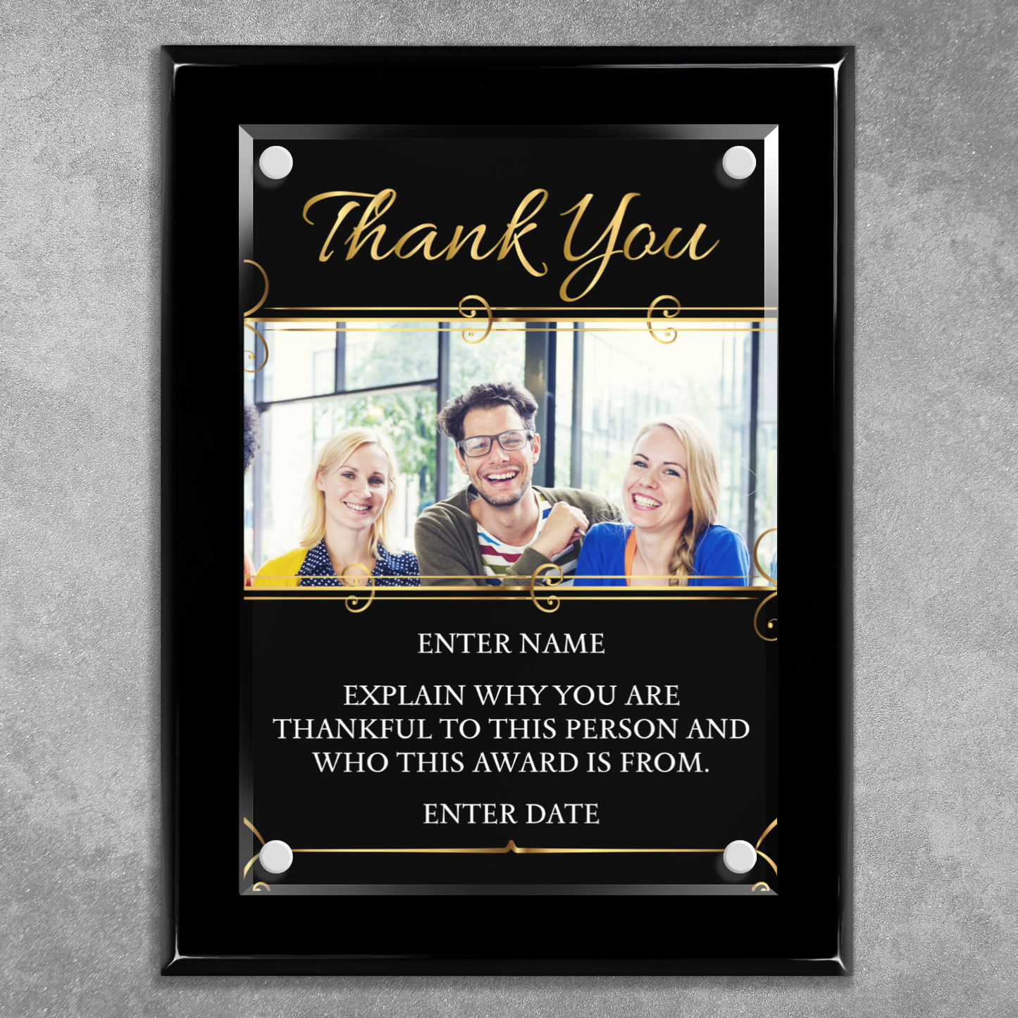 9" x 12" Thank You Award 6