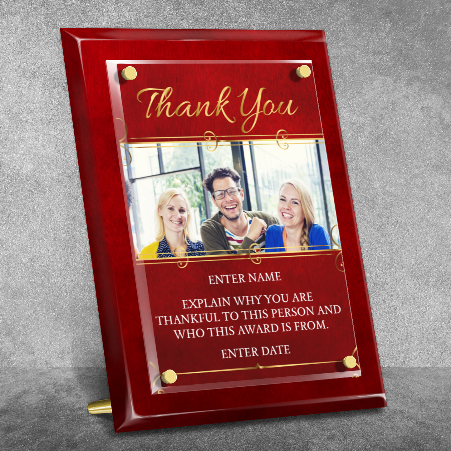 9" x 12" Thank You Award 6