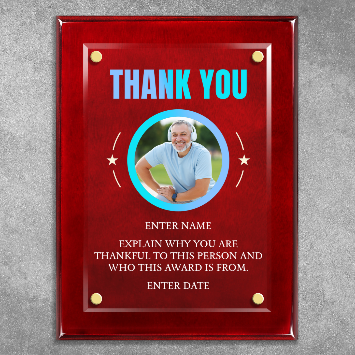 9" x 12" Thank You Award 7