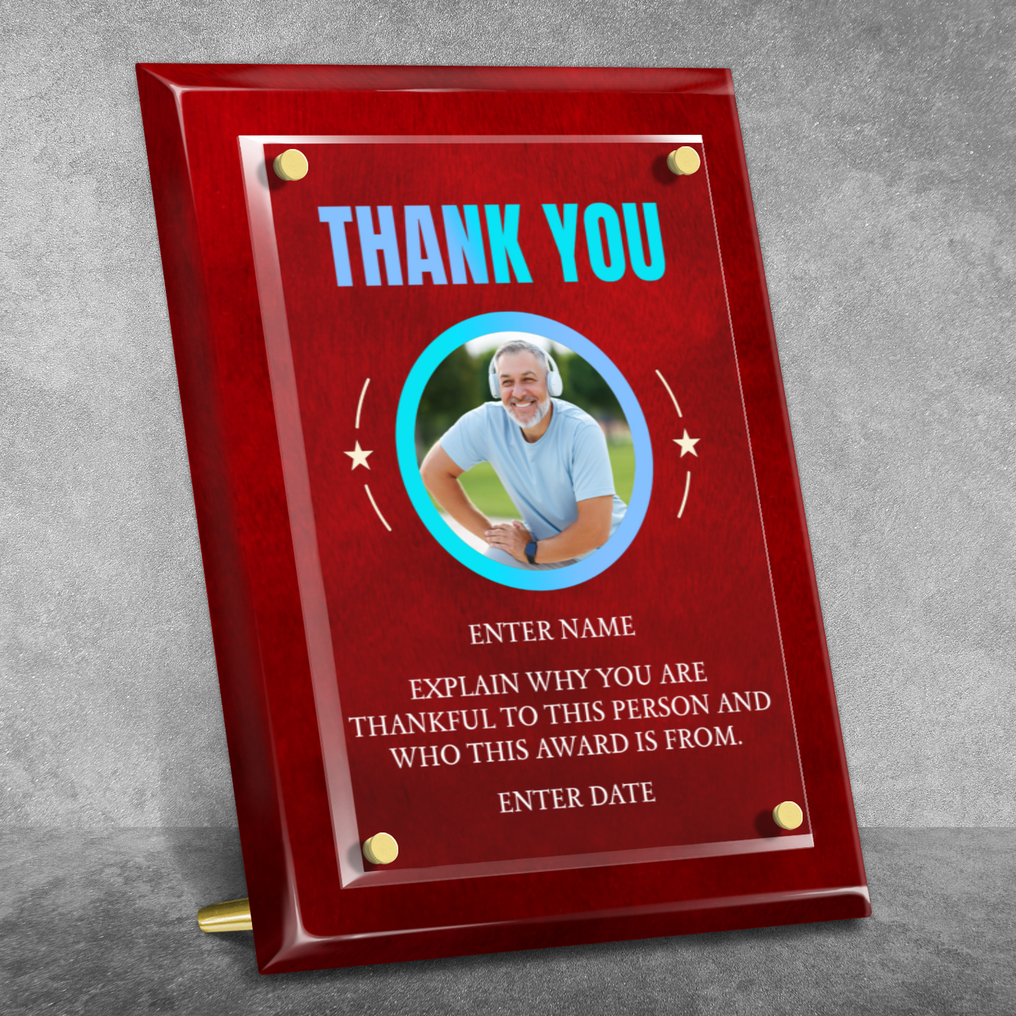 9" x 12" Thank You Award 7