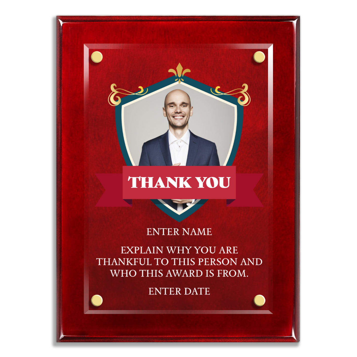 9" x 12" Thank You Award 8