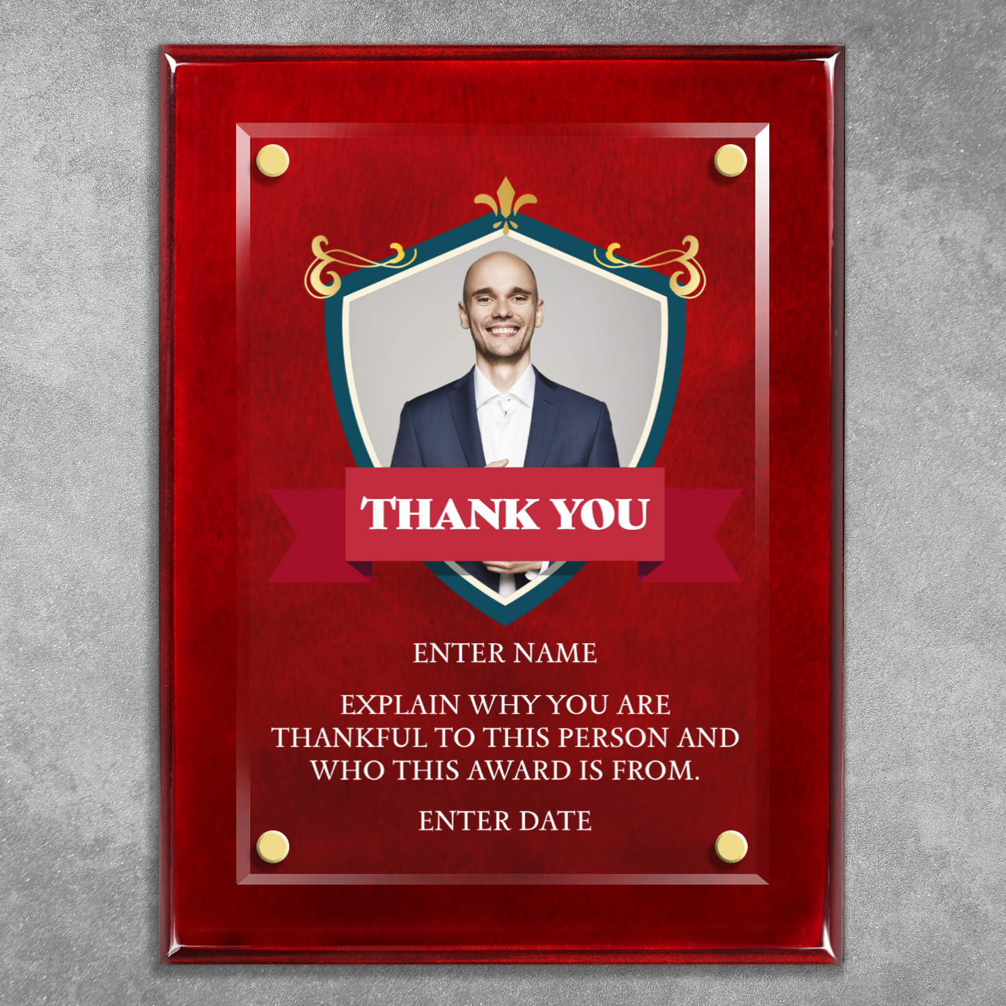9" x 12" Thank You Award 8