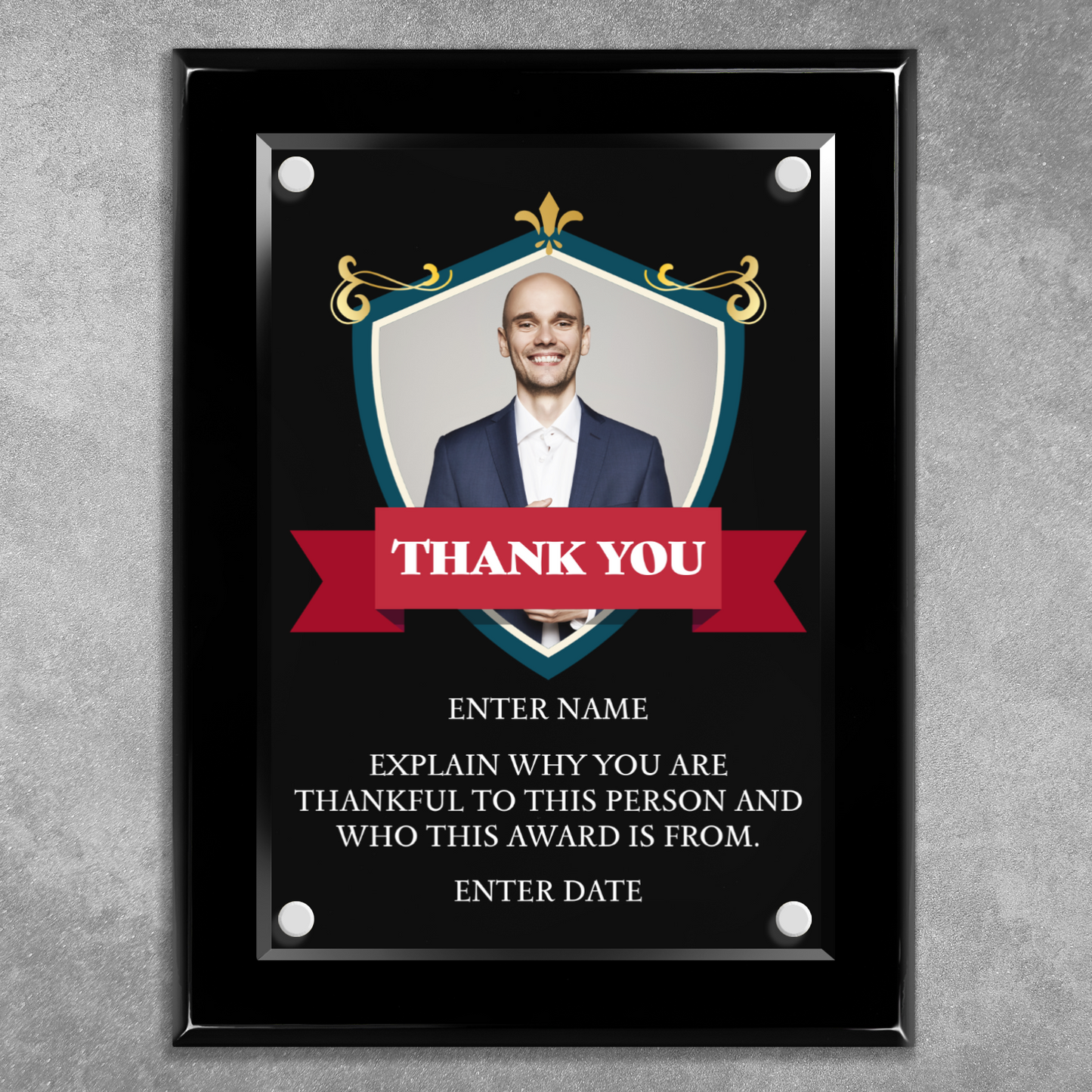 9" x 12" Thank You Award 8