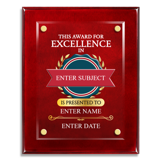 8" x 10" Excellence Award 1