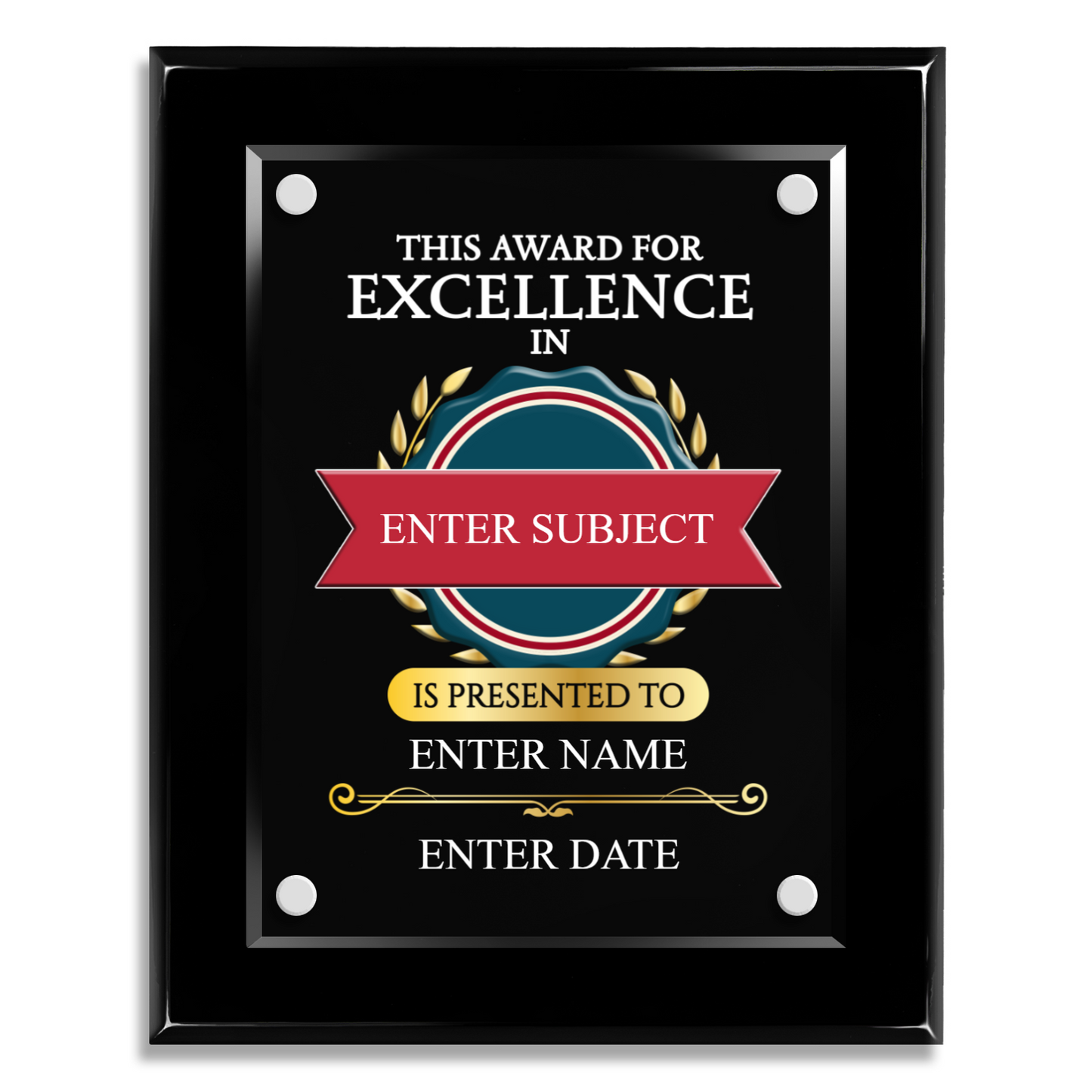 8" x 10" Excellence Award 1