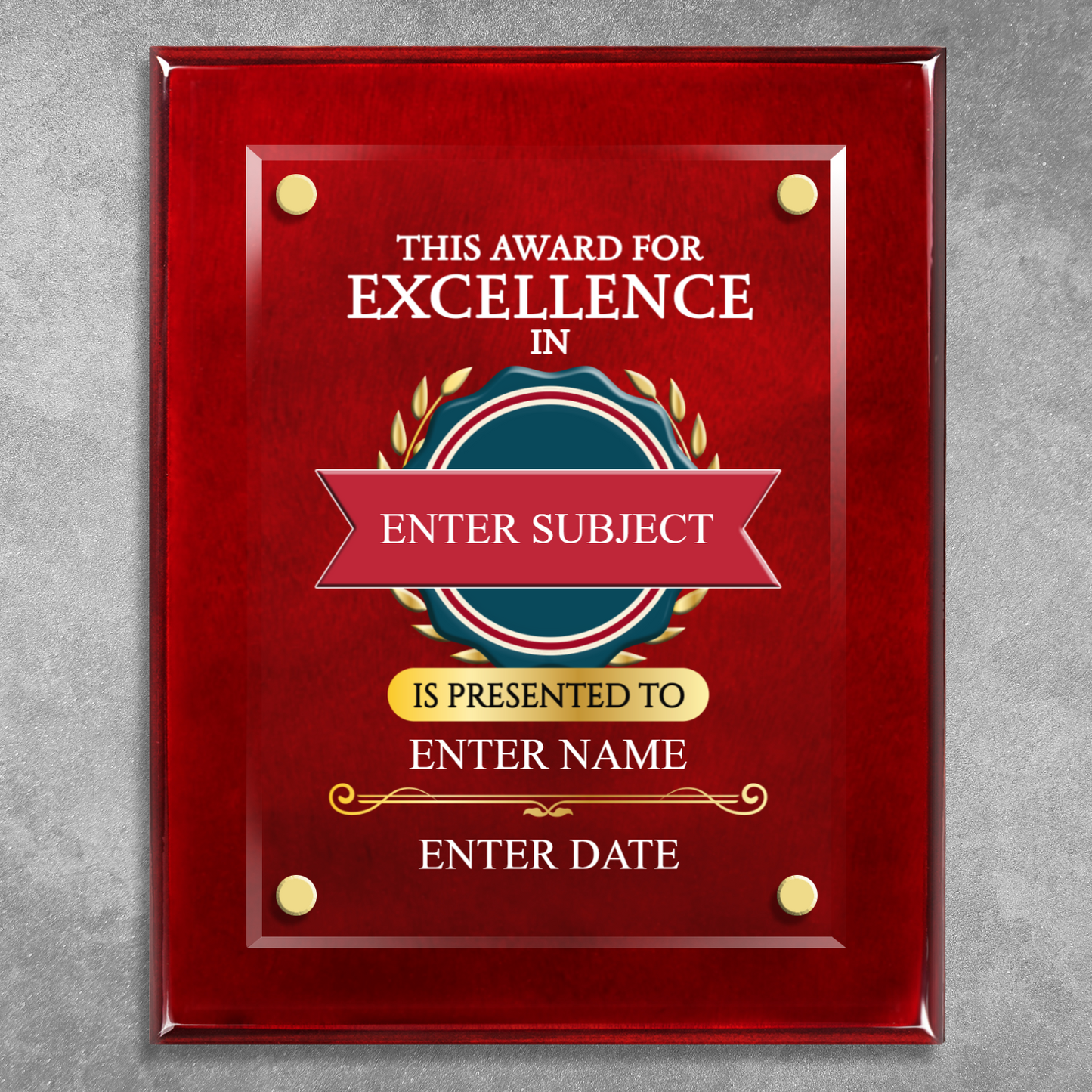 8" x 10" Excellence Award 1
