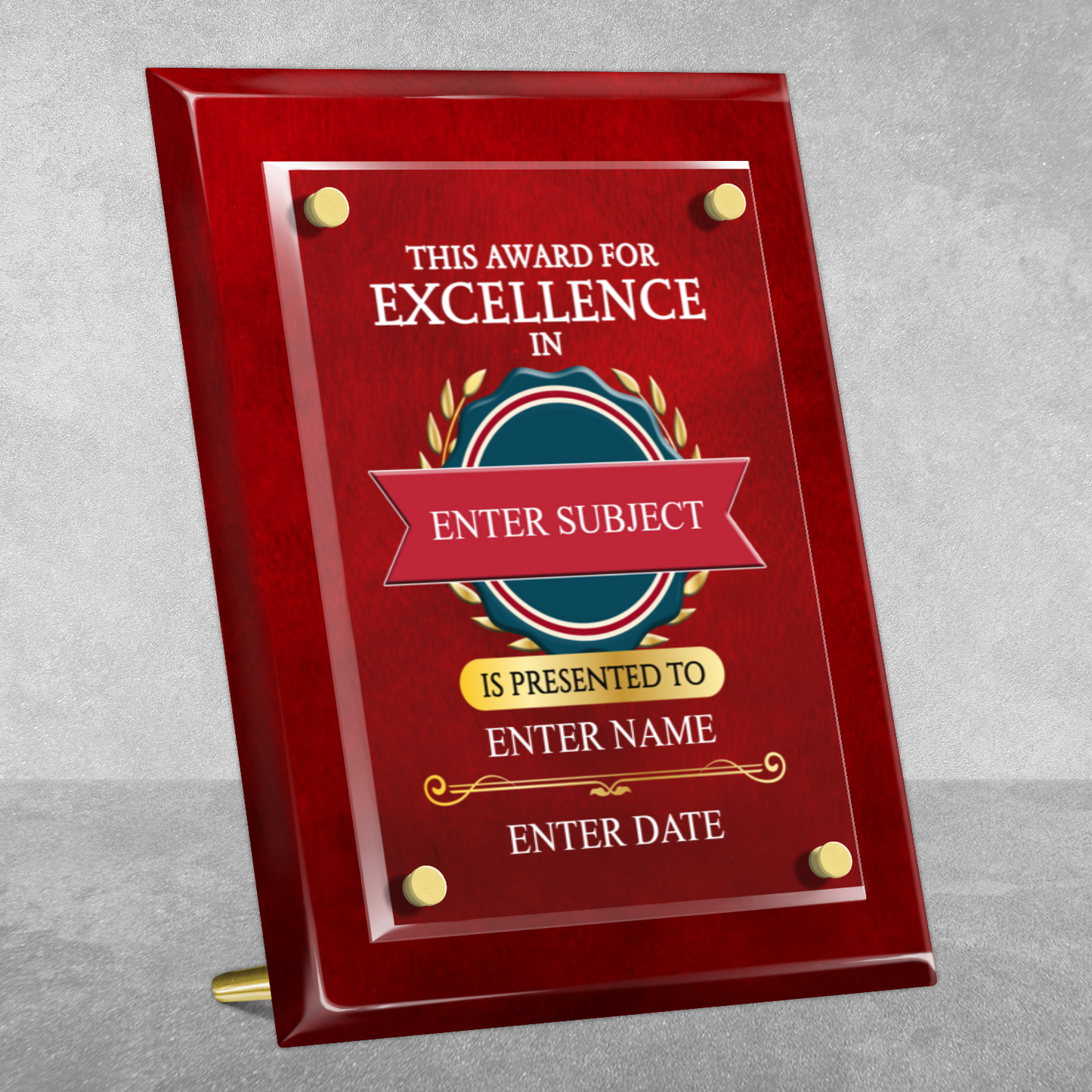 8" x 10" Excellence Award 1