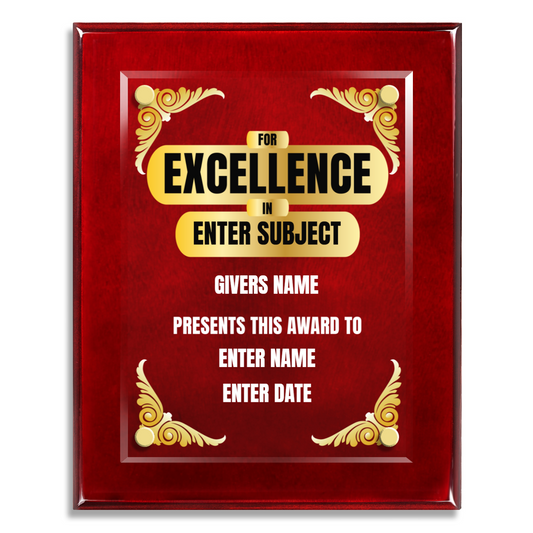 8" x 10" Excellence Award 2