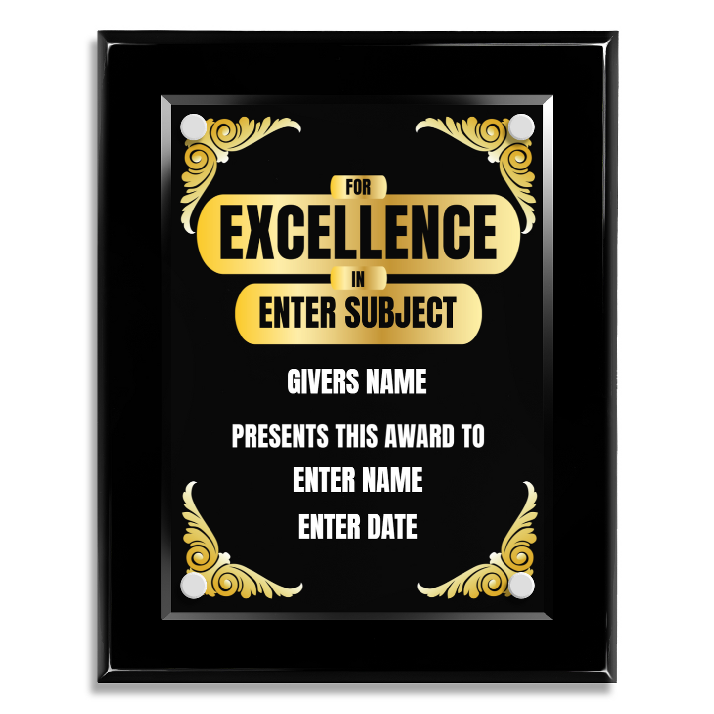 8" x 10" Excellence Award 2