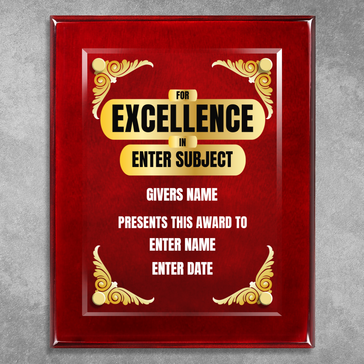 8" x 10" Excellence Award 2