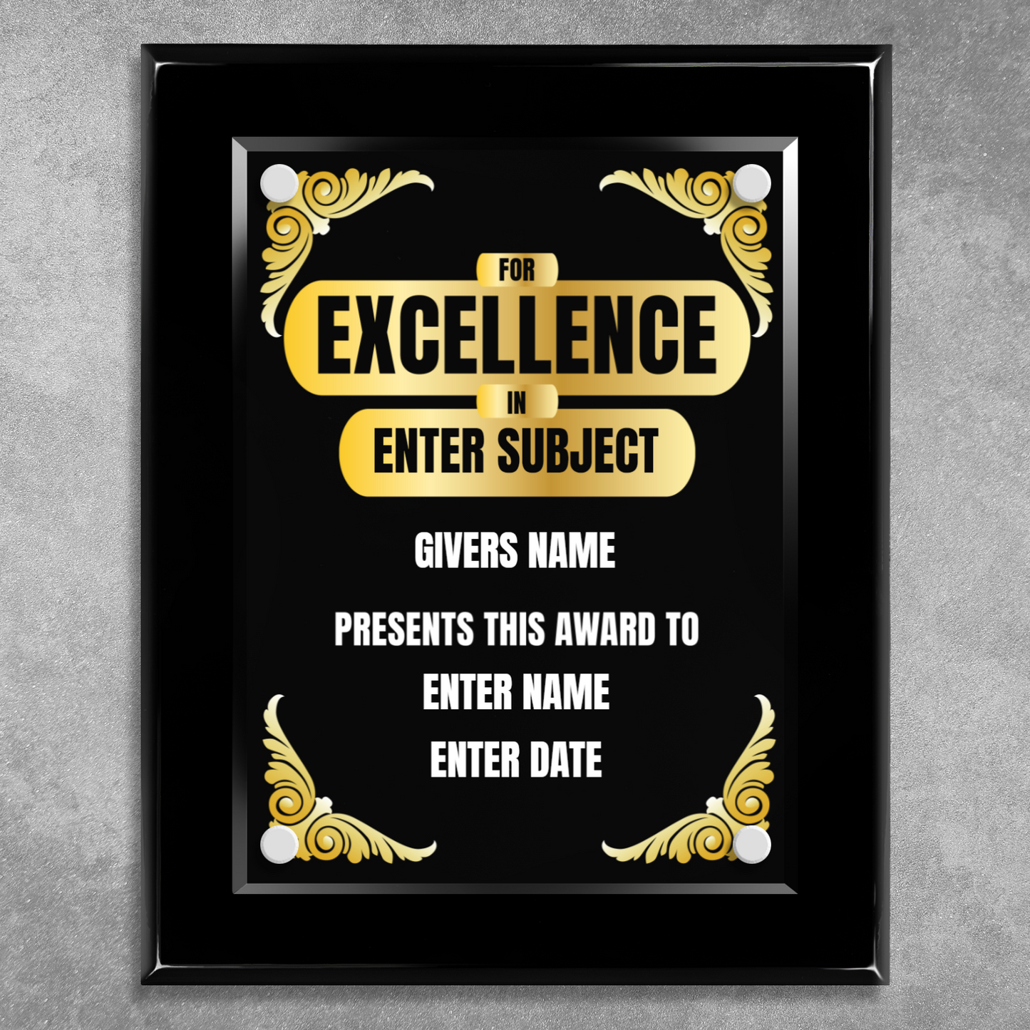 8" x 10" Excellence Award 2