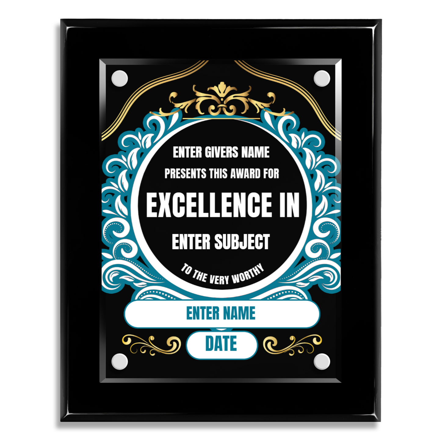 8" x 10" Excellence Award 3