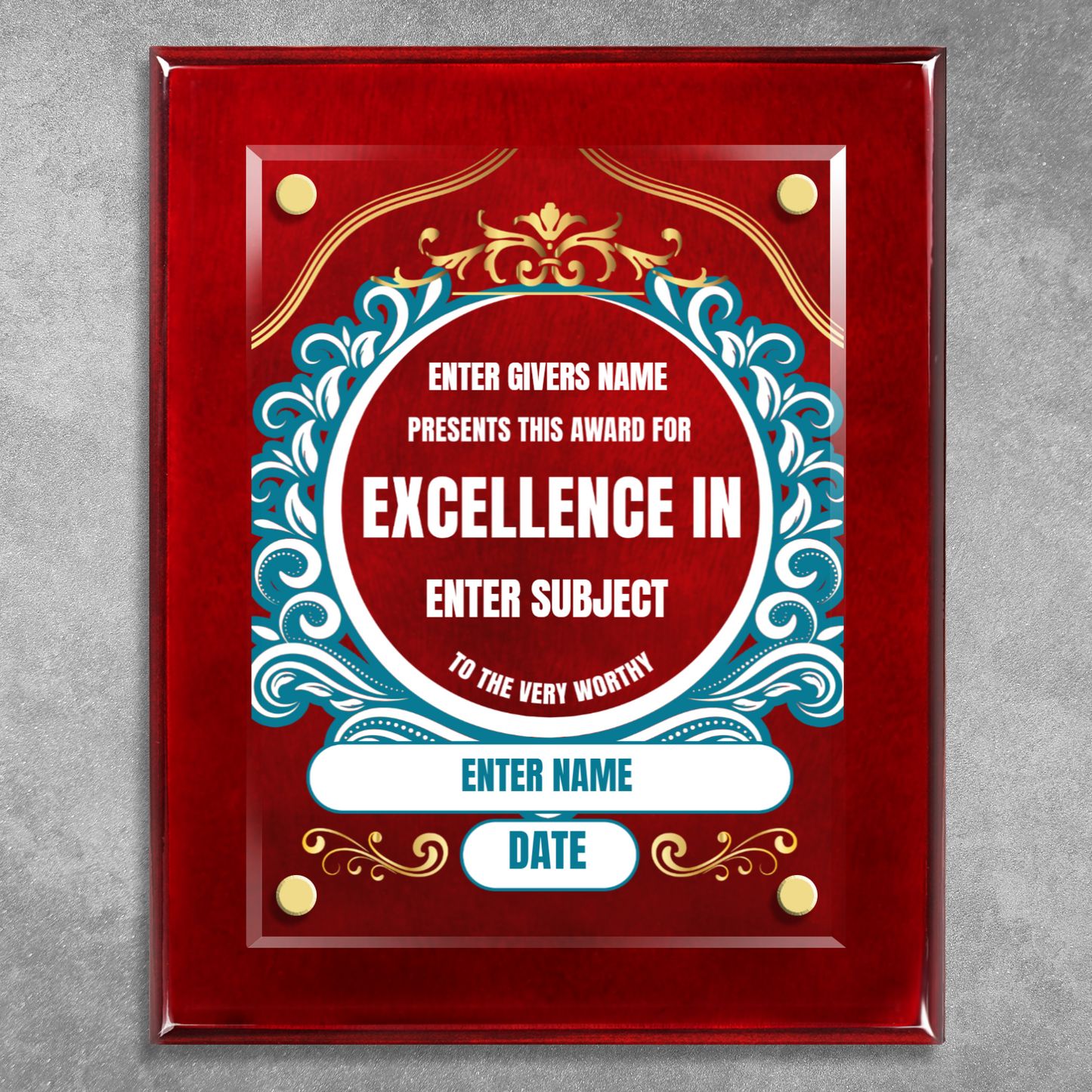 8" x 10" Excellence Award 3