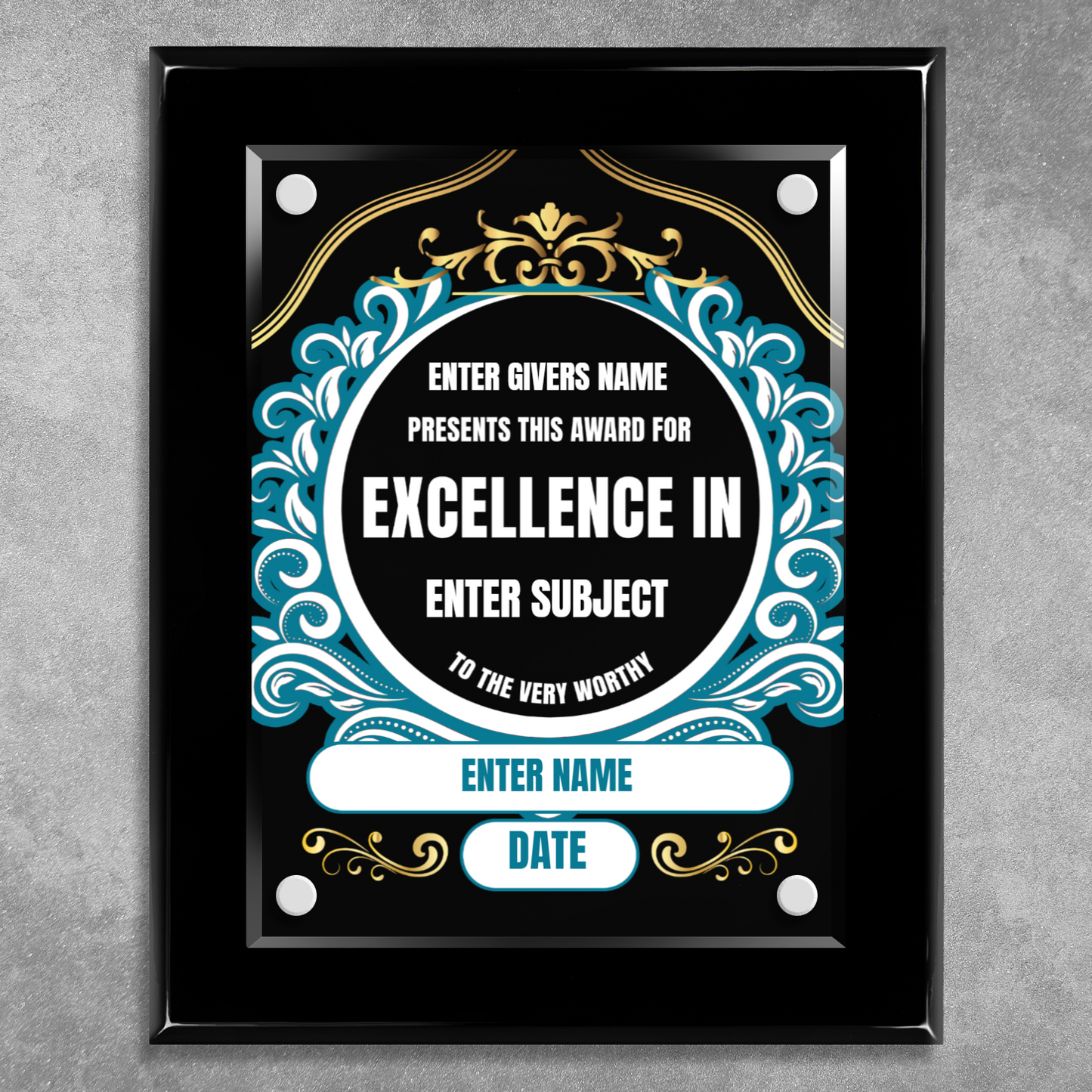 8" x 10" Excellence Award 3