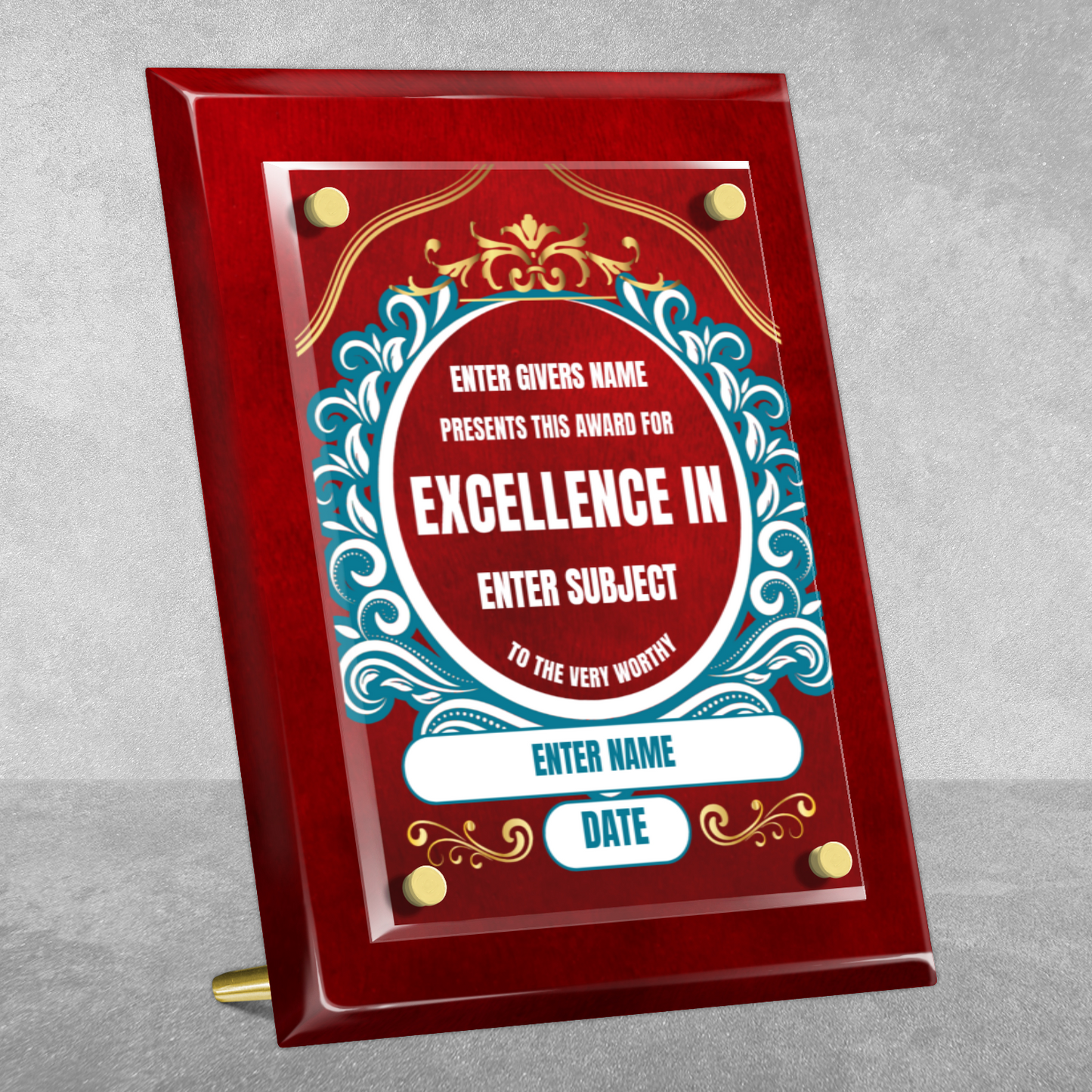 8" x 10" Excellence Award 3