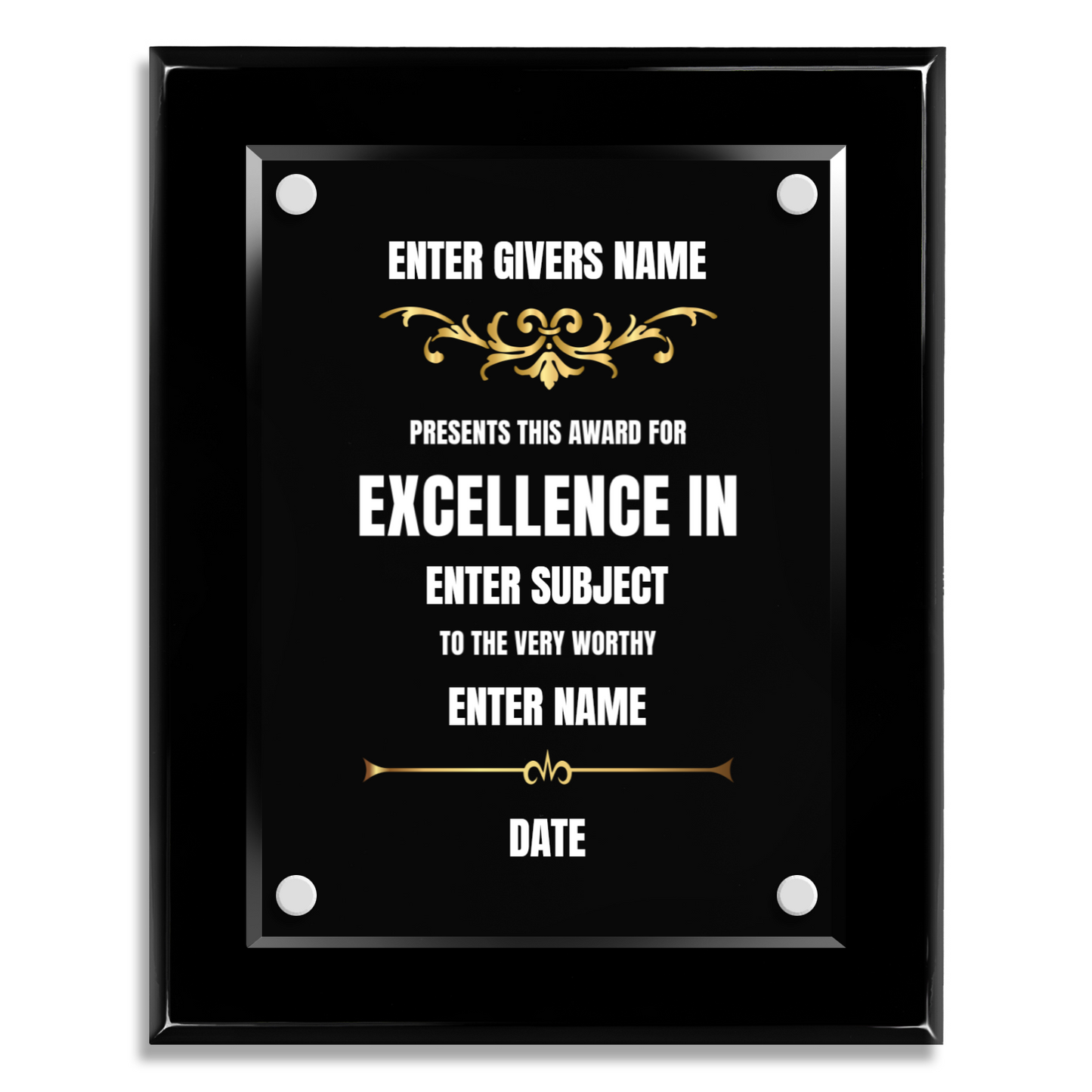 8" X 10" Excellence Award 4