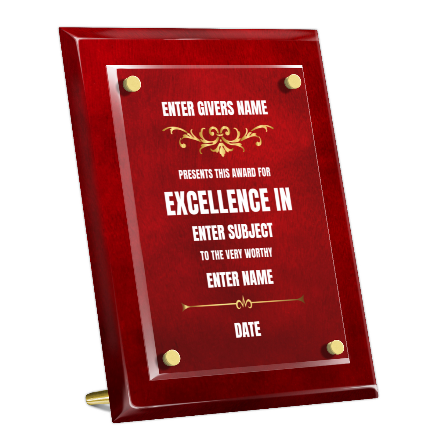 8" X 10" Excellence Award 4