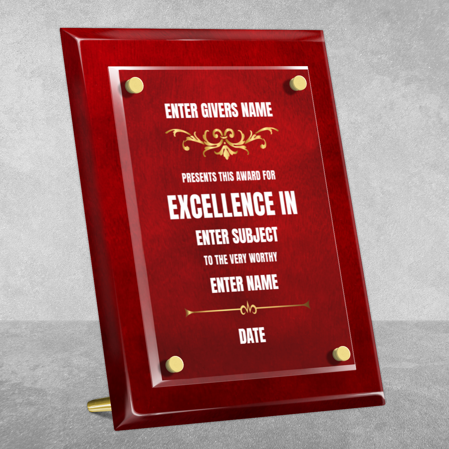 8" X 10" Excellence Award 4