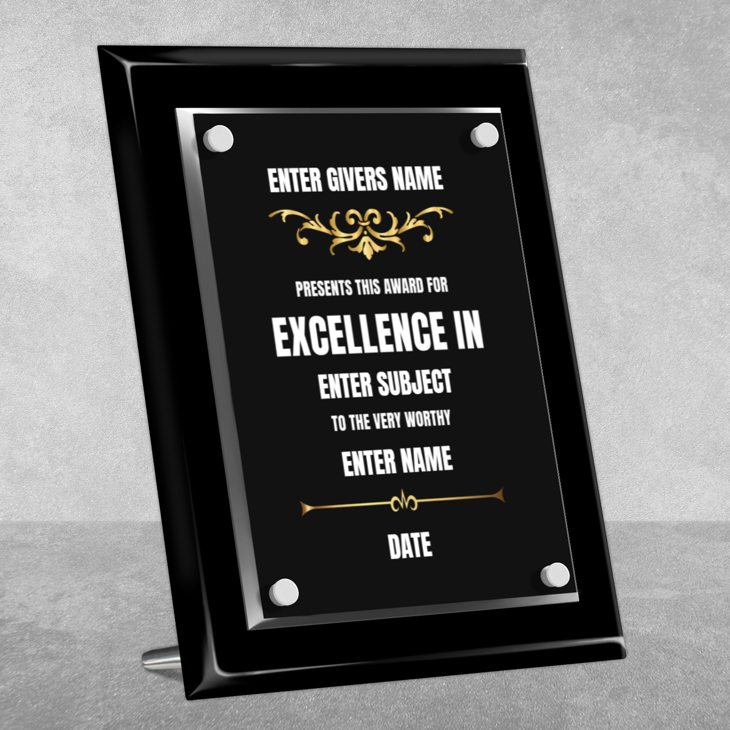 8" X 10" Excellence Award 4