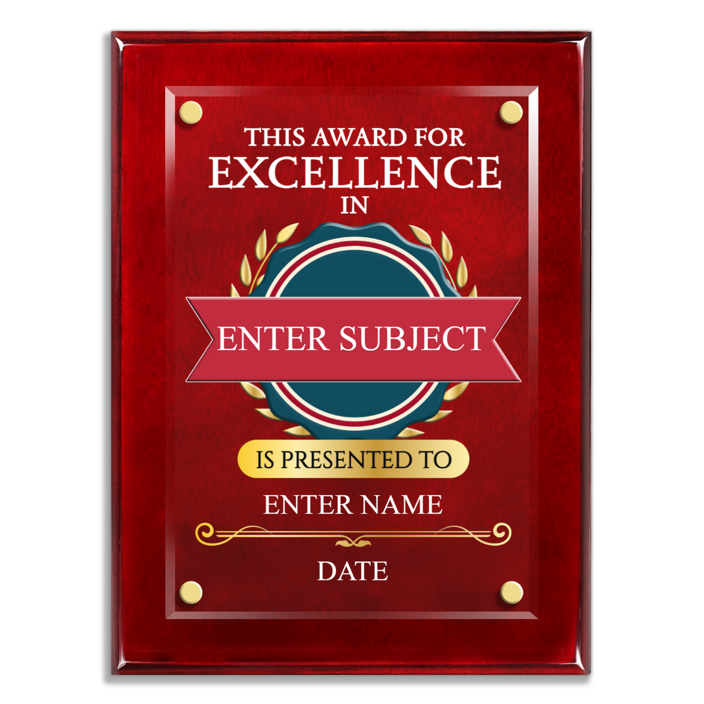 9" x 12" Excellence Award 1