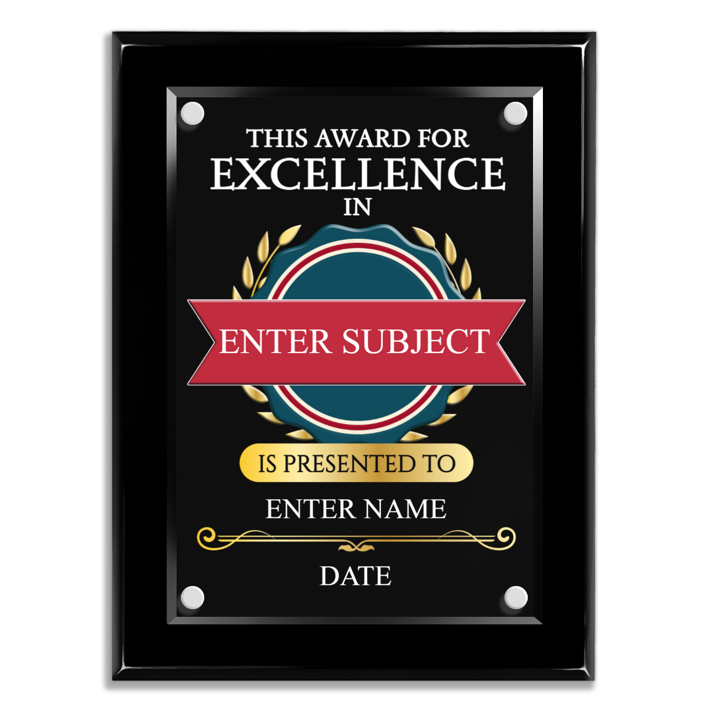 9" x 12" Excellence Award 1