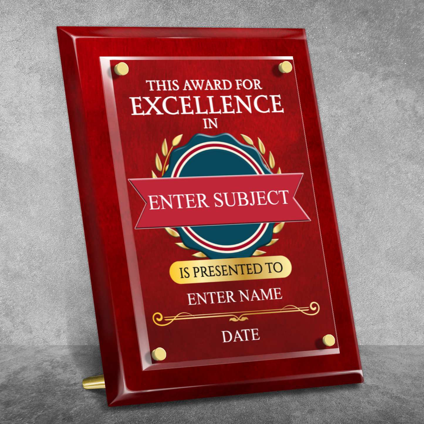 9" x 12" Excellence Award 1