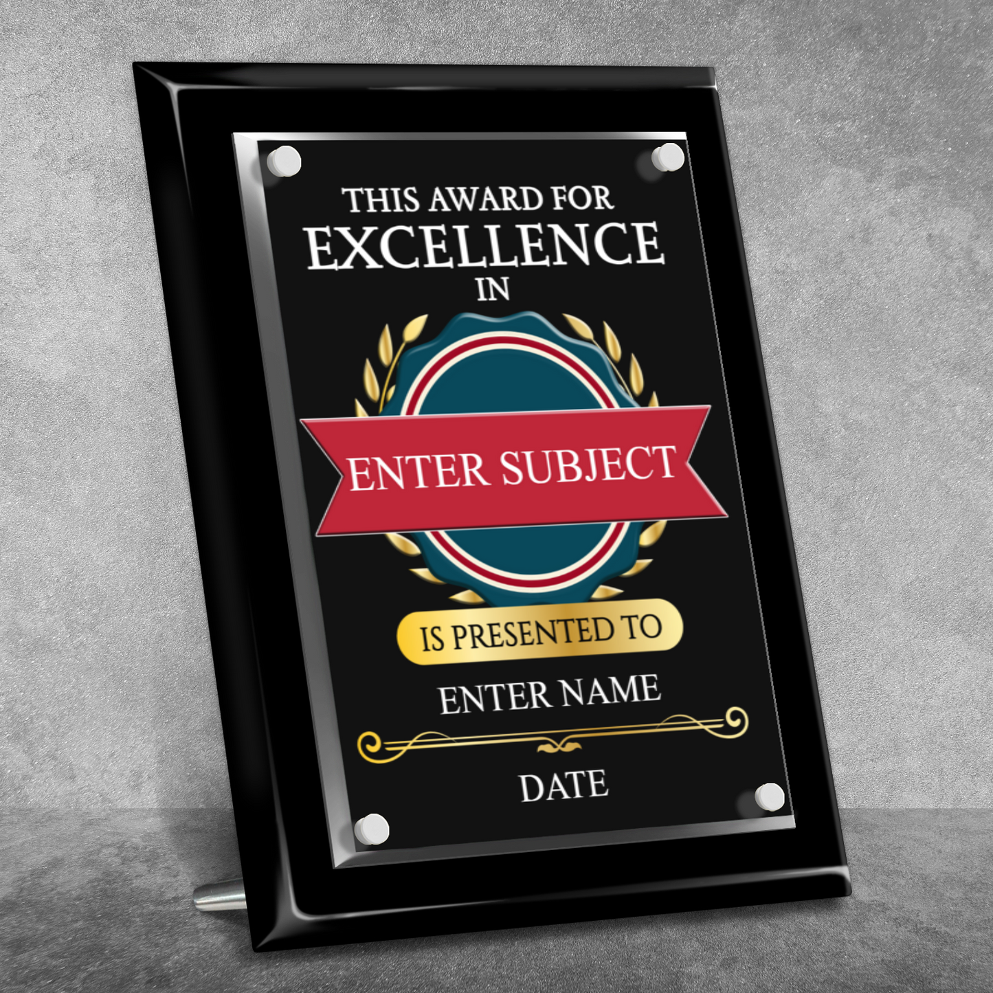 9" x 12" Excellence Award 1
