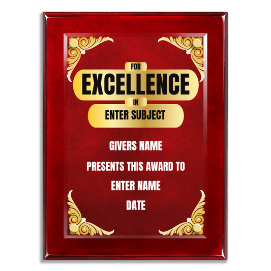 9" x 12" Excellence Award 2