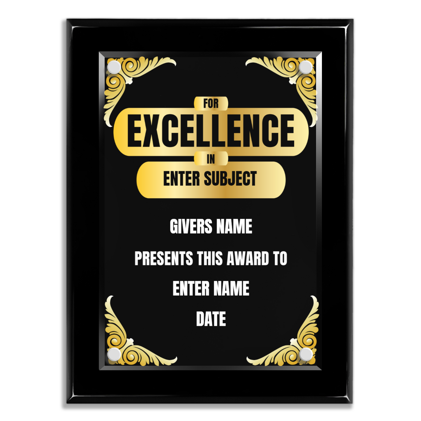 9" x 12" Excellence Award 2