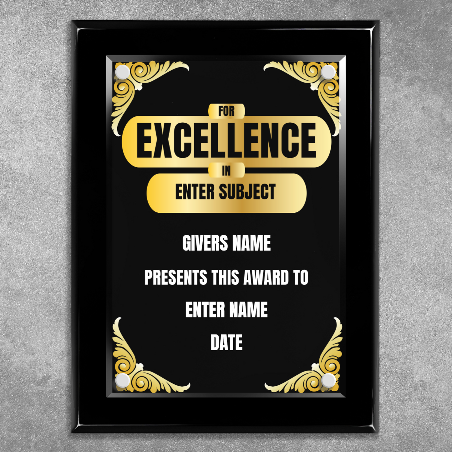 9" x 12" Excellence Award 2
