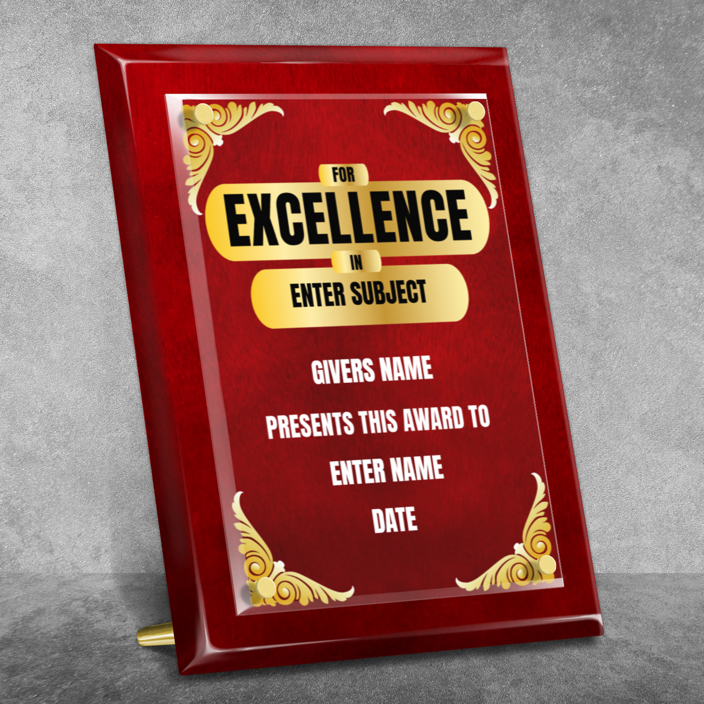 9" x 12" Excellence Award 2