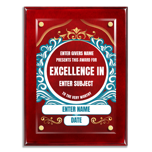 9" x 12" Excellence Award 3