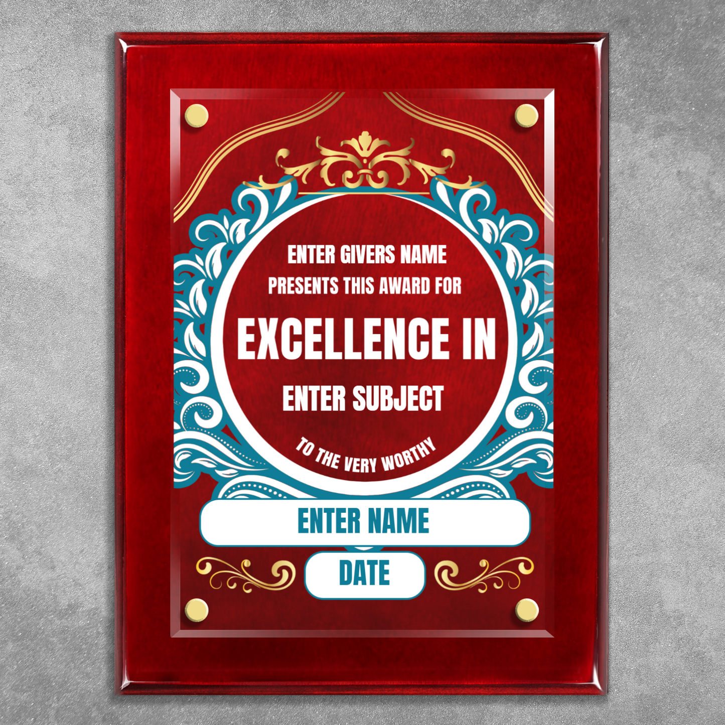 9" x 12" Excellence Award 3