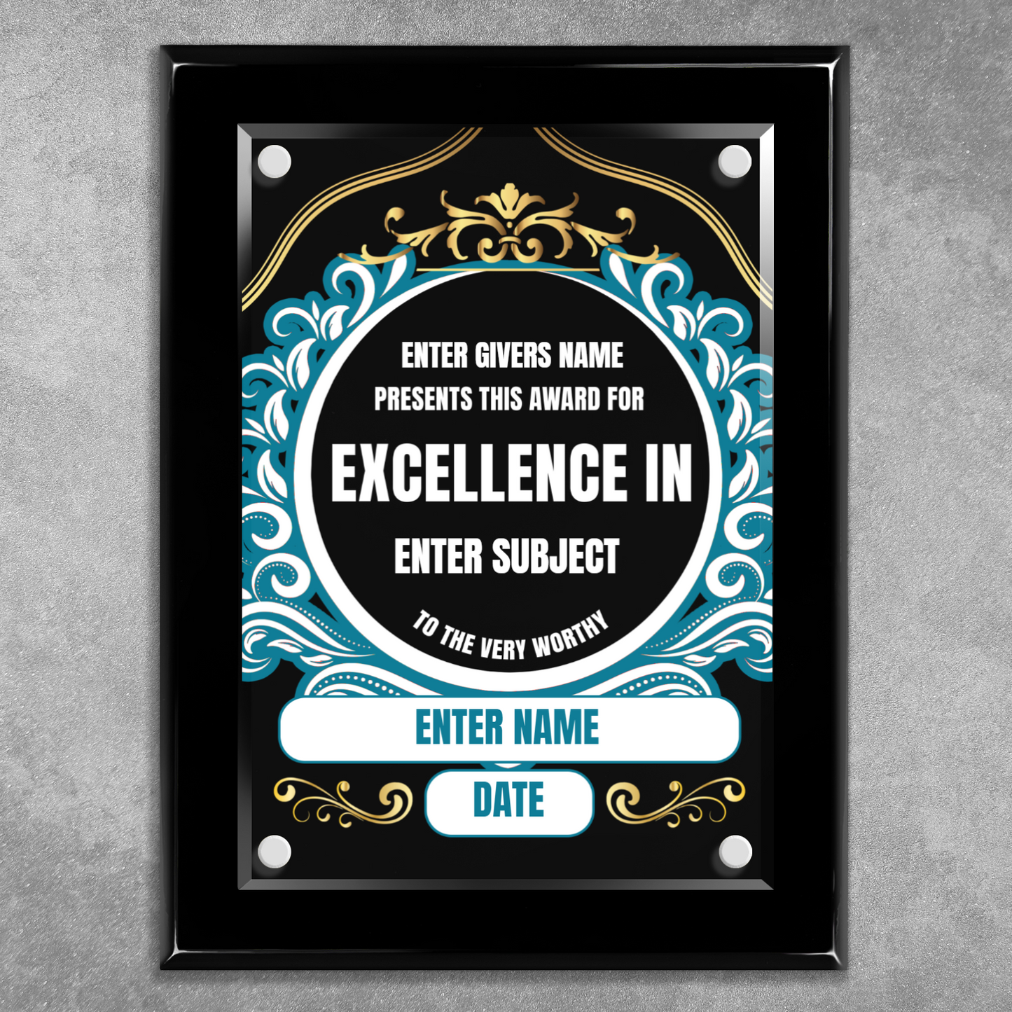 9" x 12" Excellence Award 3
