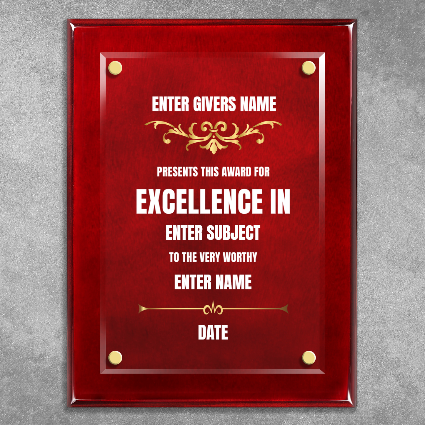 9" x 12" Excellence Award 4