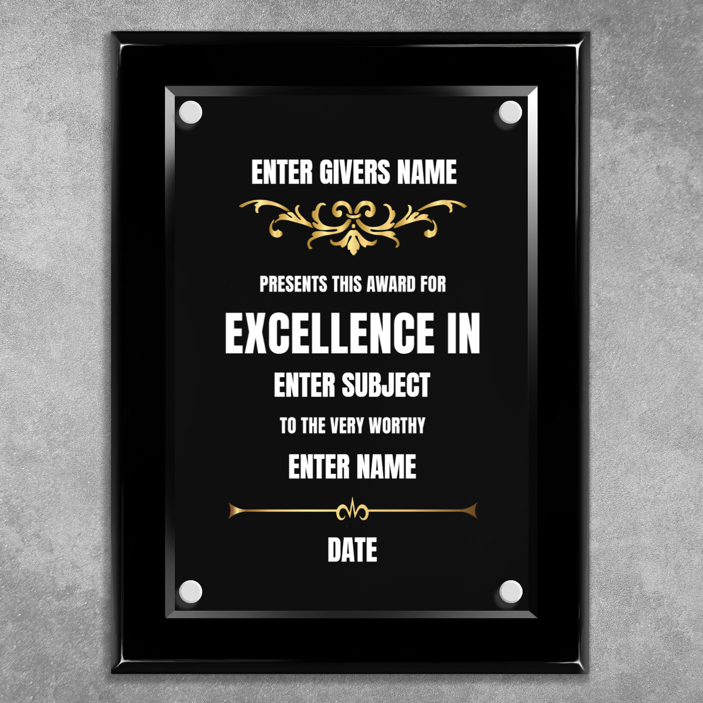 9" x 12" Excellence Award 4