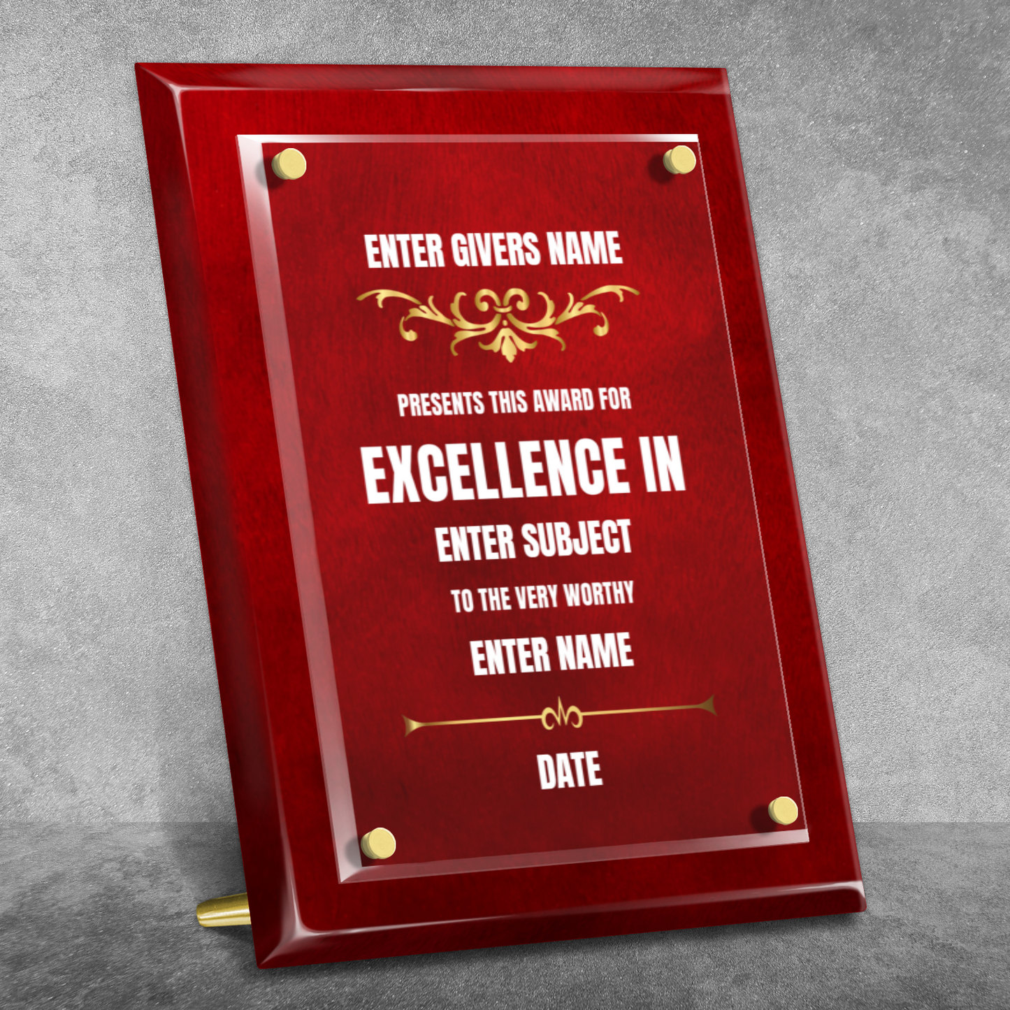 9" x 12" Excellence Award 4