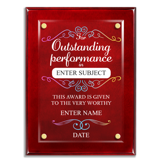 9" x 12" Outstanding Performance Award 1