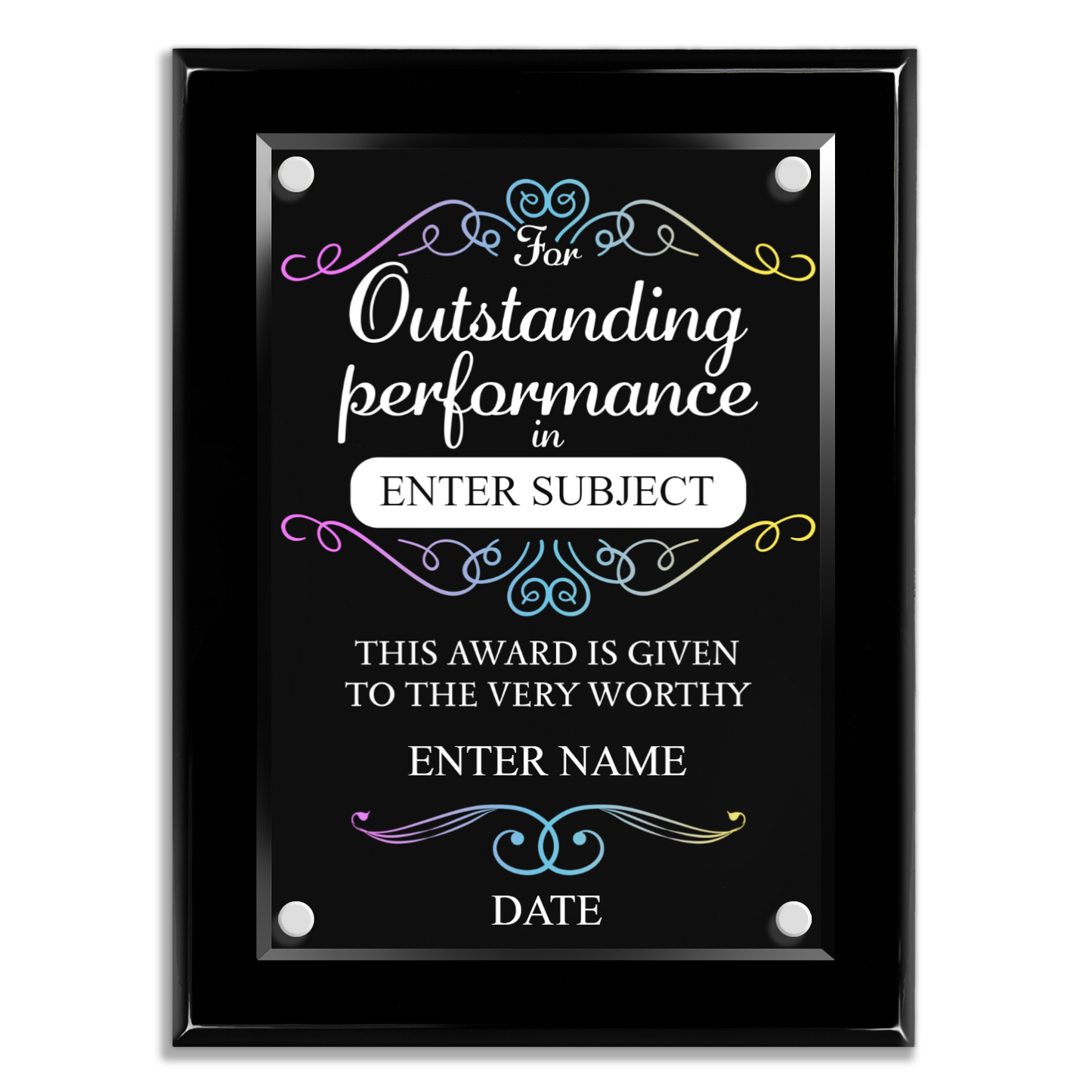 9" x 12" Outstanding Performance Award 1