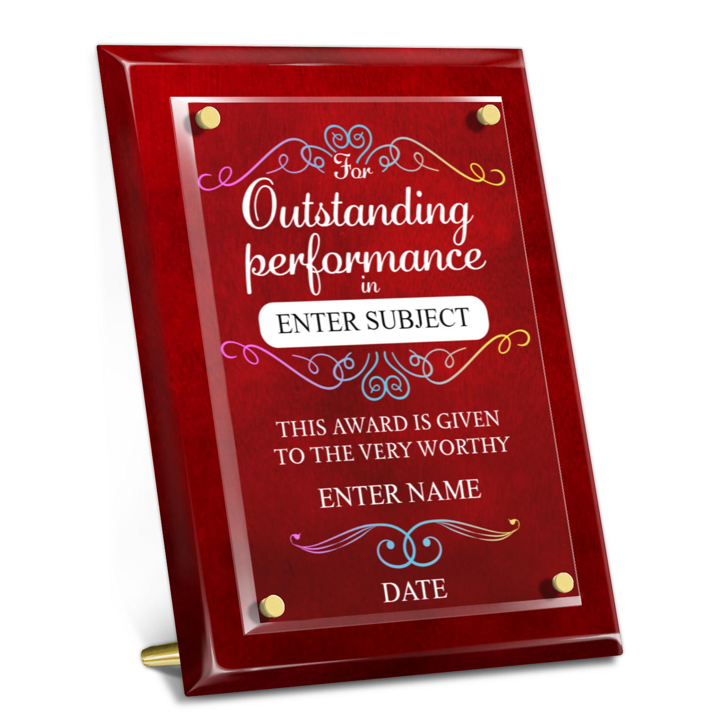 9" x 12" Outstanding Performance Award 1