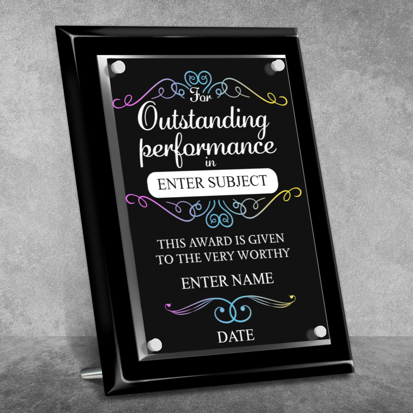 9" x 12" Outstanding Performance Award 1