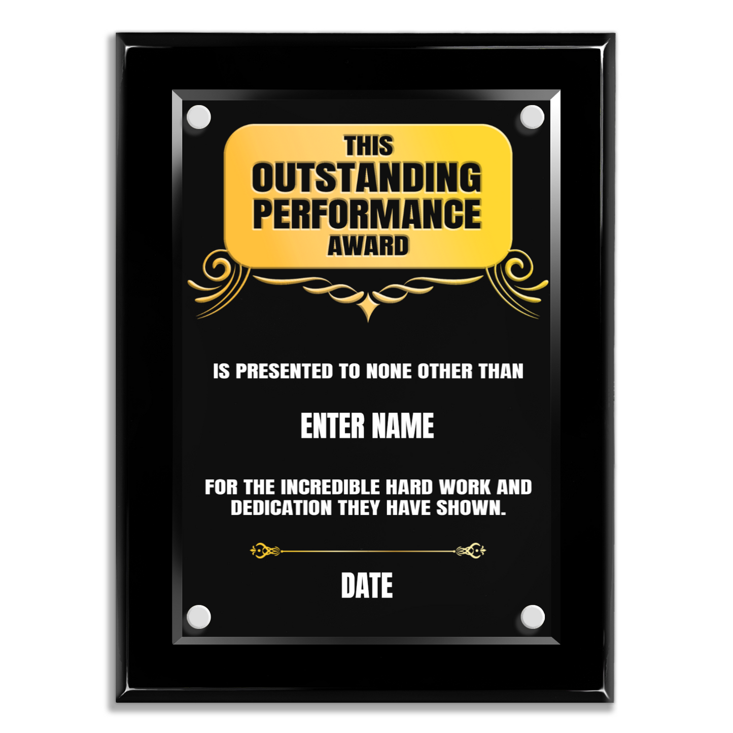 9" x 12" Outstanding Performance Award 3