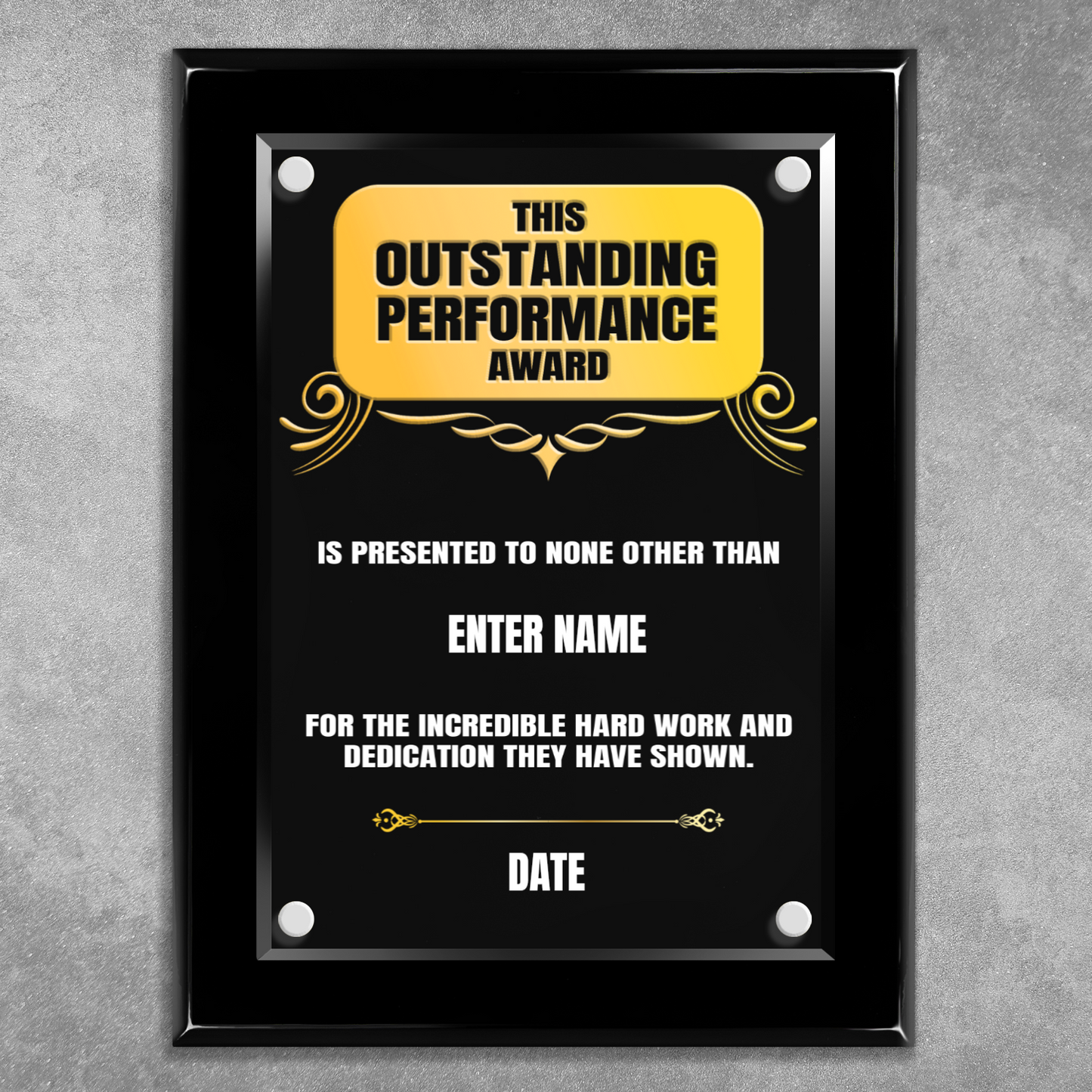 9" x 12" Outstanding Performance Award 3