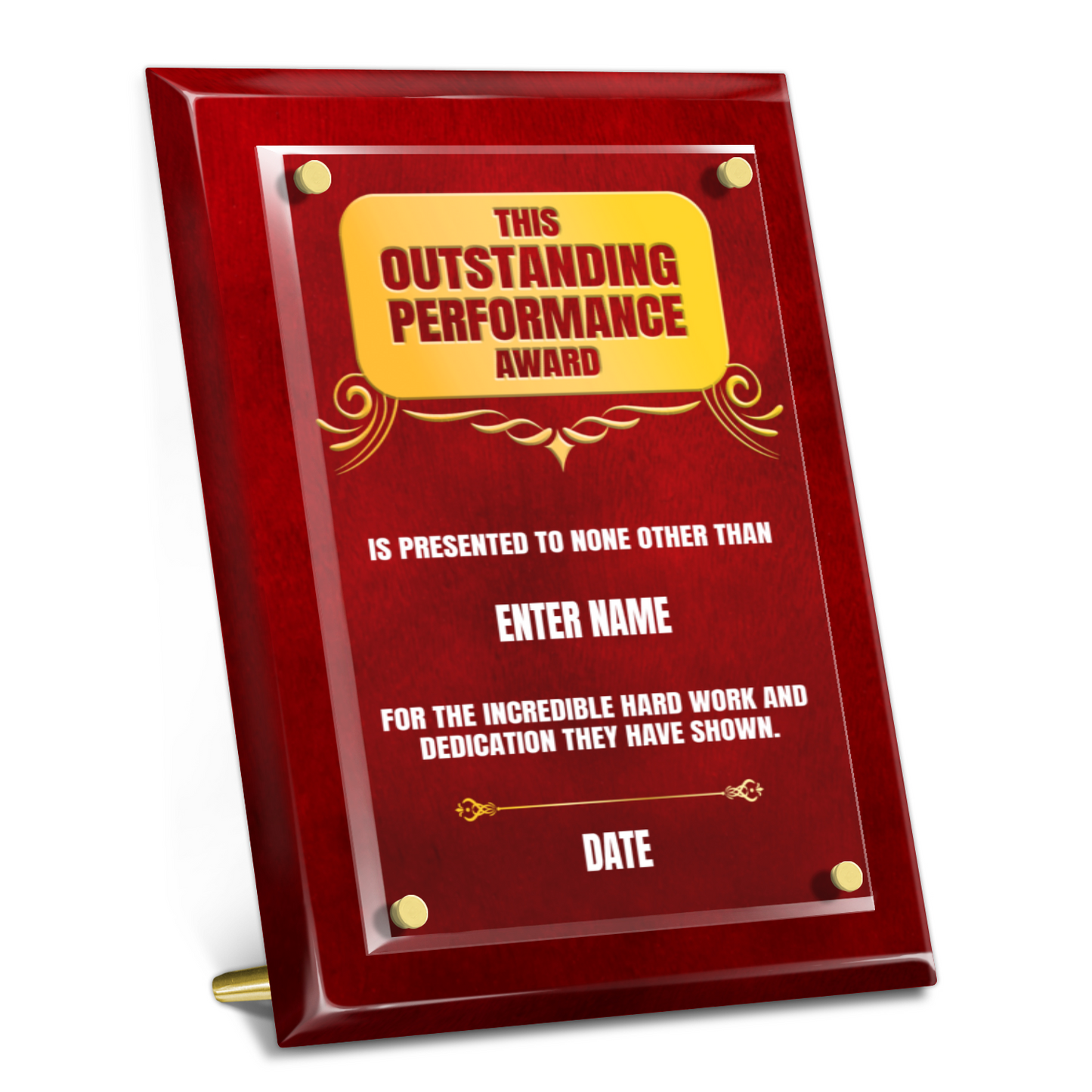 9" x 12" Outstanding Performance Award 3