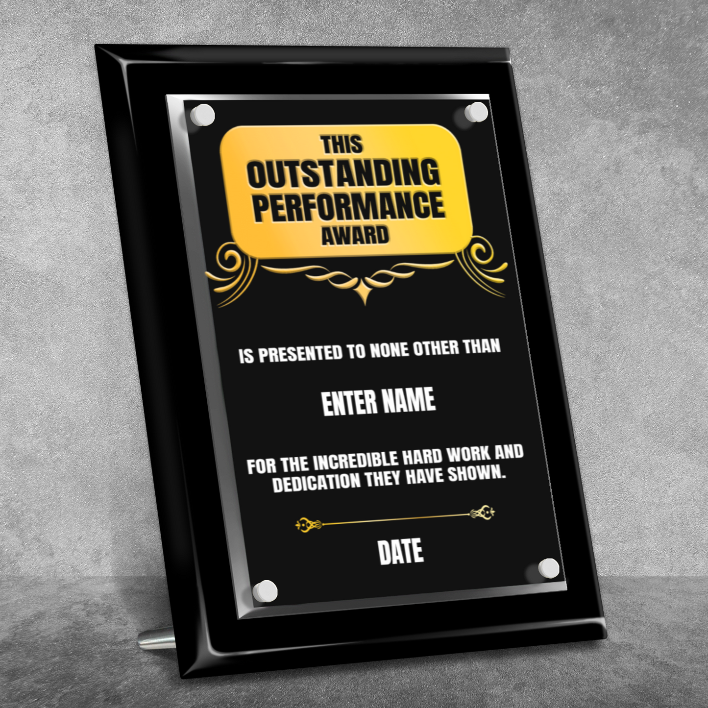 9" x 12" Outstanding Performance Award 3