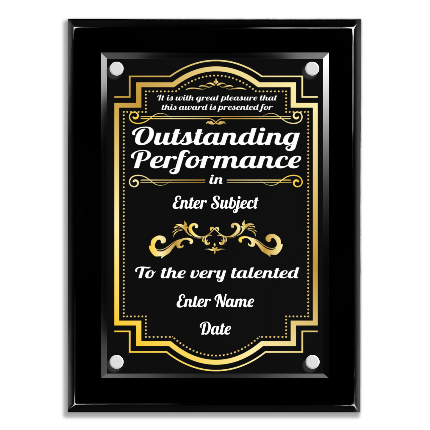 9" x 12" Outstanding Performance Award 4